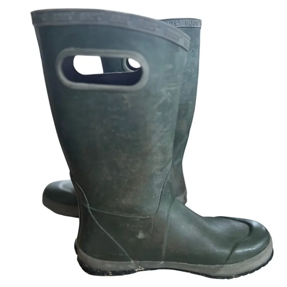 BOGS Dark Green Youth 4 Rubber Pull On Rainboot